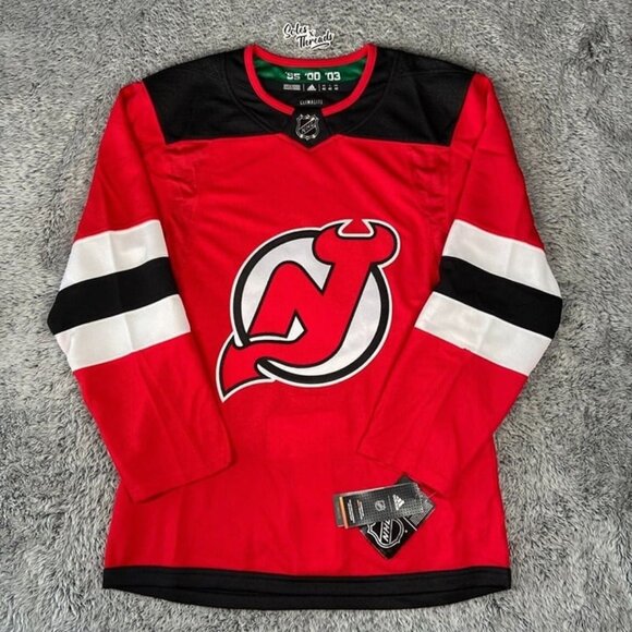 Adidas New Jersey Devils NHL Authentic Climalite Hockey Jersey SZ 42 XXS Men